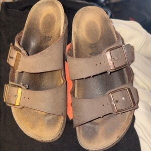 Birkenstock Dark Brown Double Strap Sandals 31/kids